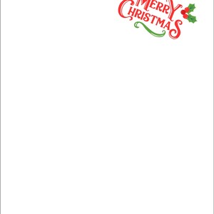 Christmas Writing Paper Printable 10 Sheets US Letter Size - Etsy