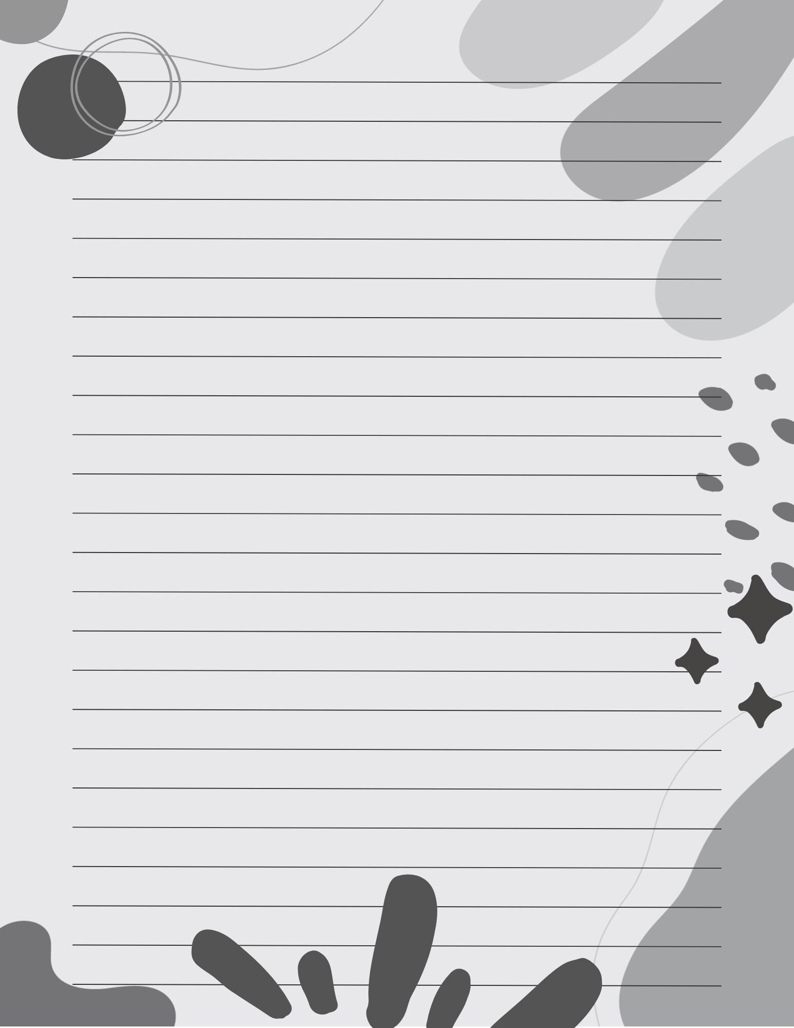 Design Line Paper Abstract Printable Writing Paper, 15 Different Designs, Lined and ...