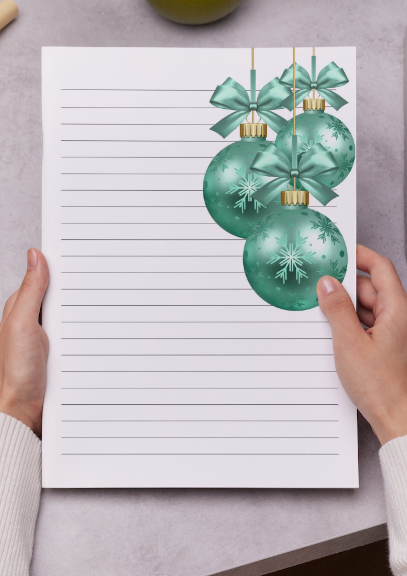 Christmas Writing Paper Printable 25 Diferent Designs US Letter Size
