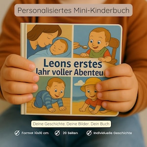Mini livre pour enfants personnalisé – conçu individuellement avec une histoire et des images uniques | Cadeau pour les enfants et les parents