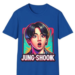 Jung-Shook T-Shirt | Lustiges K-Pop inspiriertes T-Shirt | Cartoon-Grafik-Hemd | Unisex Pop Kultur Bekleidung | Geschenk für K-Pop Fans | Sommer-T-Shirt