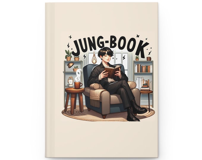 Jung-Book Funny worldplay Journal | K-Pop Inspired Notebook | Custom Fan Diary | Personal Writing Book | Gift for K-Pop and Book Lovers