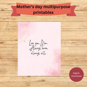 Muttertag 20 Affirmation printables, Mehrzweck, Wandkunst, Karten, T-Shirts, 40 x 20 in Größe