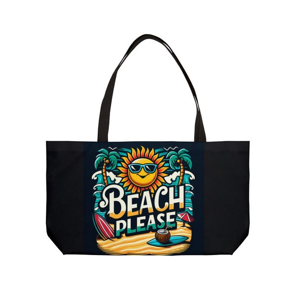 Beach Please Weekender Bag, Stylish Oversized Travel Bag with Funny  Print, Ideal for Beach and Weekend Trips, Beach Essentials