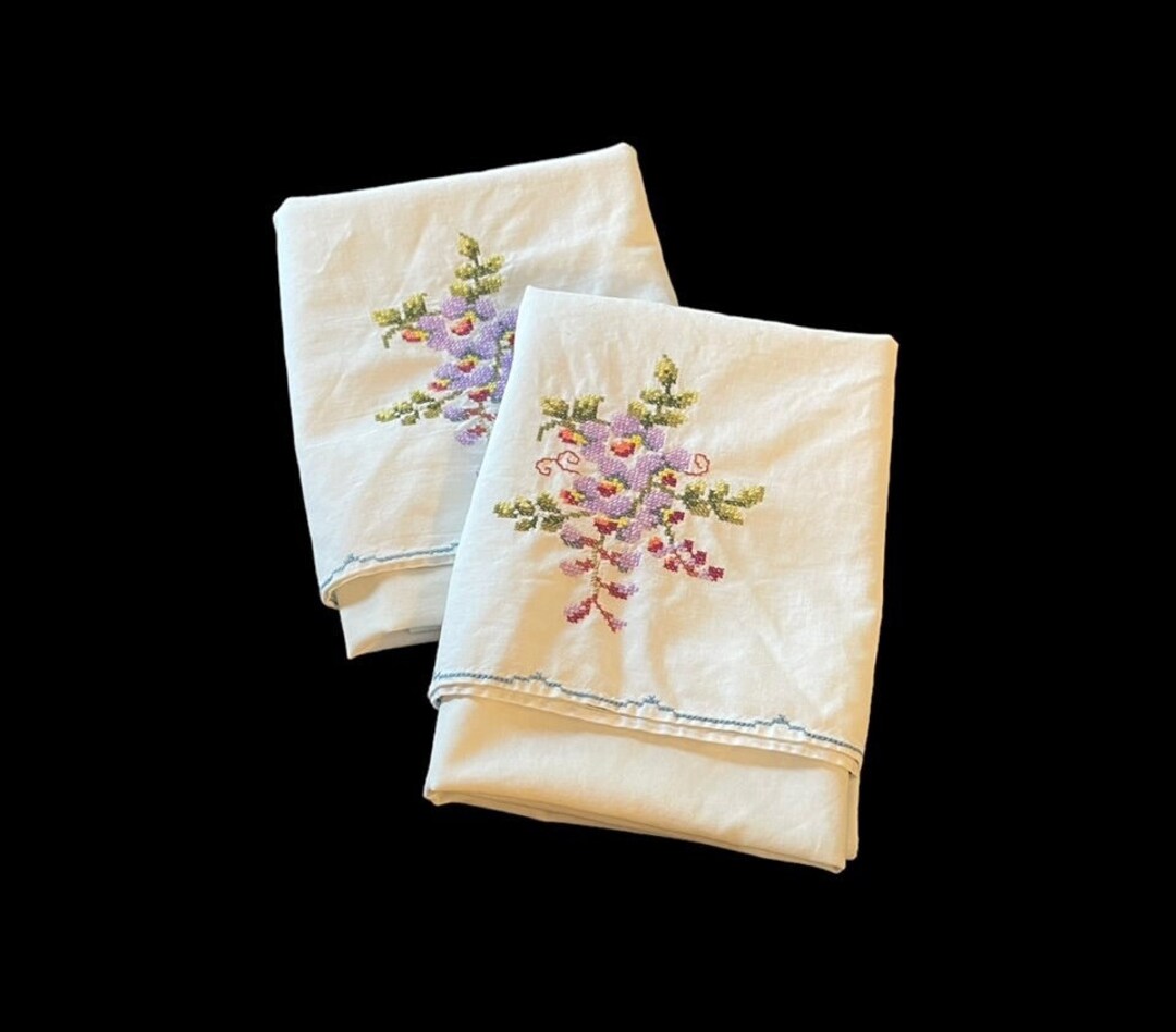 Embroidery Pillowcase Embroidery Pillow Case Embroidery Etsy UK