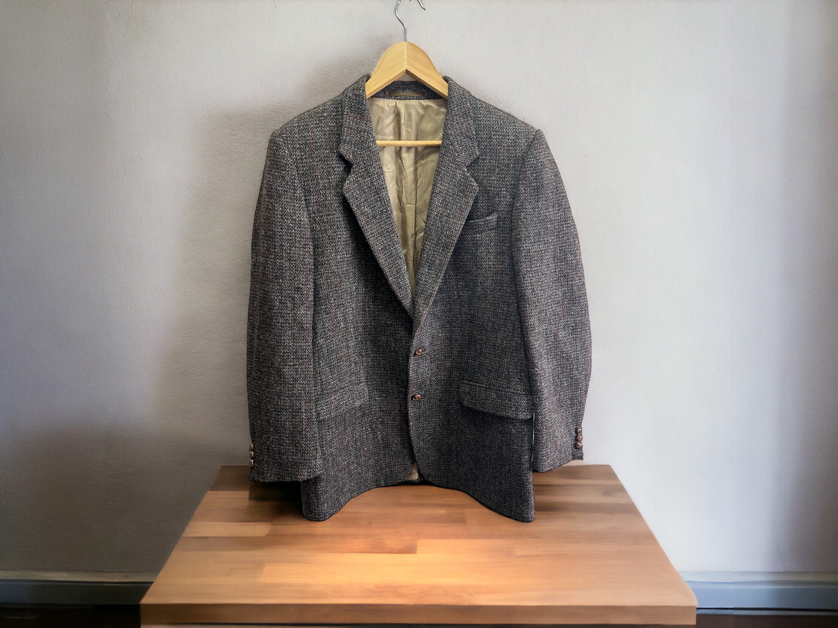 Harris Tweed 90S Canada Over -Size Tailored Jacket Used