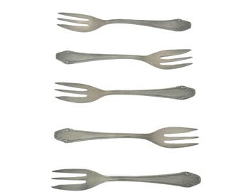 German Silverplate Dessert Forks Klingel 90 Small 3 Prong Set Vintage Dining