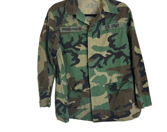 Vintage US Army Camo Shirt: Griswold-Hamilton Patch, Christmas Vacation Prop