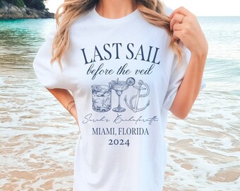 Last Sail Before the Veil Bachelorette Party Banner, Personalized Girls ...