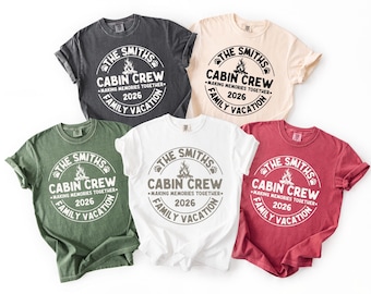 Cabin Crew 2026 PNG, Family Vacation Shirt Design, Custom Mountain Trip Group Digital
