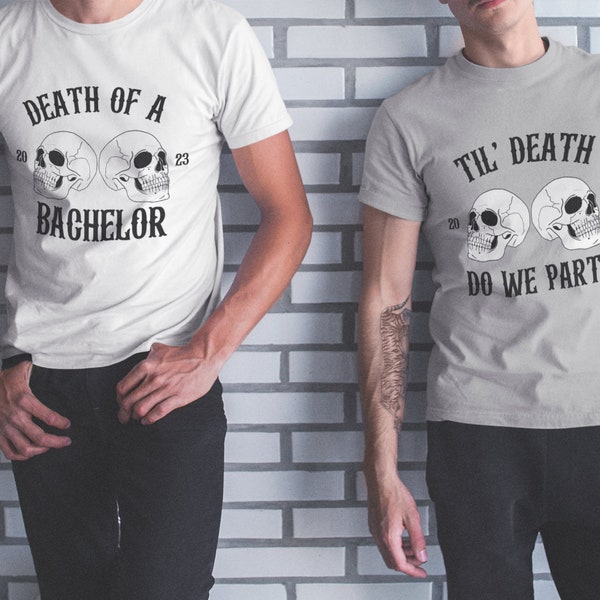Death of a Bachelor Party png Bundle, Til Death Do we Party, Halloween Wedding, Goth Groom Shirt, Bachelor Party, Best Man Tee, Spooky Groom