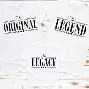 The Original Legend Legacy PNG, Pai Filho Neto Camisas Combinando, Papai e Eu, Presente de Dia dos Pais, Dia dos Pais PNG, Roupas de Família
