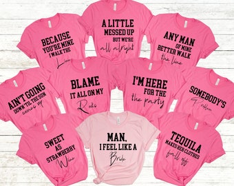 Country Music Bachelorette Party Shirt Designs PNG (Digital Download)