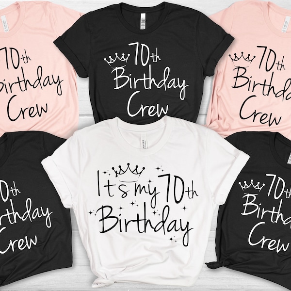 It's My 70th Birthday PNG, 70th Birthday Crew, DIY Birthday Party Shirts,  Matching Shirts, Birthday Squad, Party Crew, Birthday Queen PNG