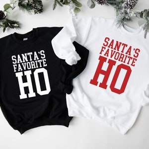 Santa's Favorite Ho PNG, grappig kerstontwerp, bijpassende kleding kerstfeest, cadeau beste vriend, winterhumor sweatshirt afbeelding