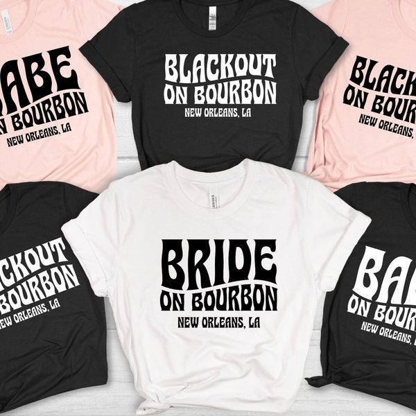 New Orleans Bachelorette png Bundle, DIY NOLA Bachelorette Party, NOLA Bride on Bourbon, Retro Bridal Party, Bach Party, Girls Trip Shirt