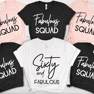 Bundle PNG 60e anniversaire, t-shirt soixantième et fabuleux bricolage, joyeux anniversaire, équipe de fête d'anniversaire Queen Squad, idée cadeau 60e anniversaire, vintage 1964