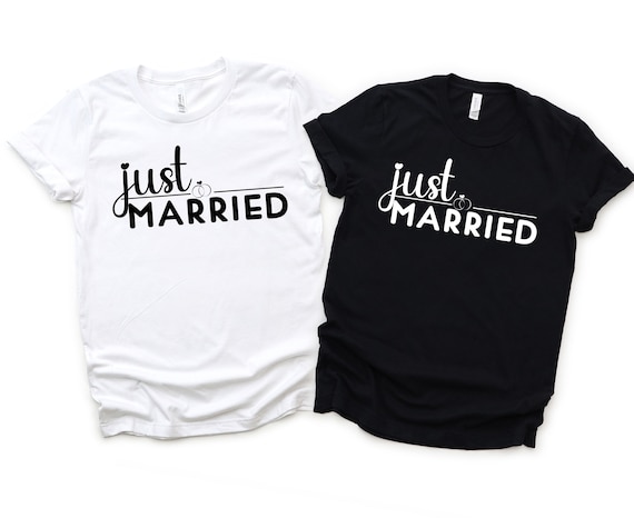 Just Married PNG, Newlywed Couple Shirt Design, Honeymoon (Digital Download)