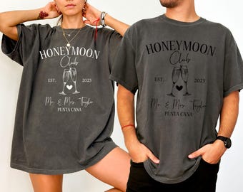 Honeymoon Club PNG, Newlywed Custom Design (Digital Download)
