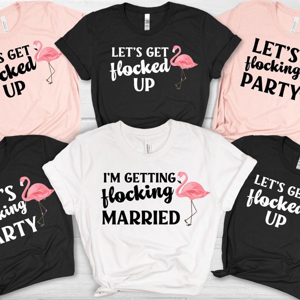 Flamingo Bachelorette Party PNG Bundle, Let's Flocking Party, Miami Bachelorette, Bride Tribe, Bridal Shower, Engagement Party, Bridesmaid