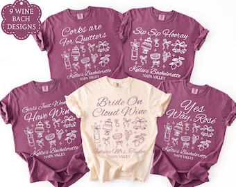 Wine Bachelorette Shirt, Vino Before Vows Shirt, Napa Bach Party, Bride Crew Matching Shirts