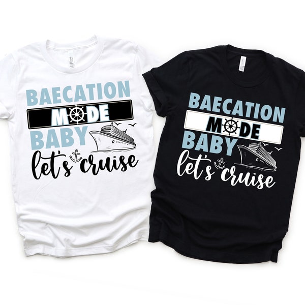 Baecation Mode Cruise PNG, DIY Matching Cruise vacation shirts, Couples Vacation png, His and Hers, Travel Shirt, Honeymoon, Anniversary