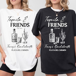 Tequila und Freunde Bachelorette PNG, mexikanische Brautparty, Cancun-Cocktail-Bach-Party, letztes Fiesta, Brautkader, Braut-Crew, Braut-Shirt