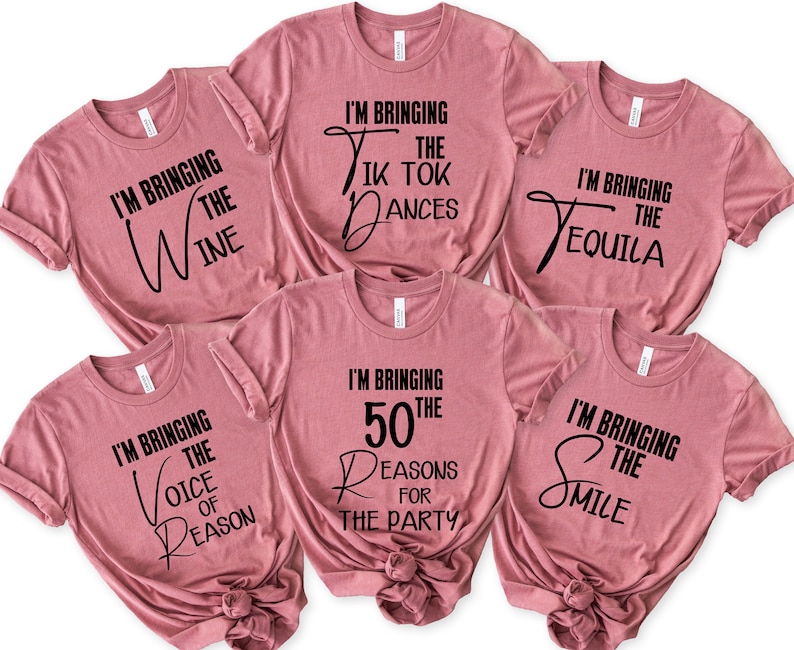 50th Birthday PNG Bundle, Funny Birthday Group Shirts Designs, I’m Bringing The Party image 1