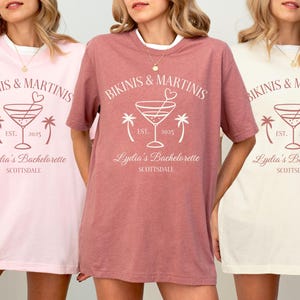 Bikinis and Martinis Bachelorette Birthday Party PNG, Beach Bachelorette, Birthday Girls Trip png, Social Club, Party Favors, Martini Theme