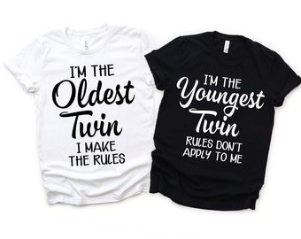 Twins PNG,  Youngest Twin, Oldest Twin PNG, Sibling Matching Shirts,  Birthday Gift, Family Reunion, Twin Gifts, Twin Day, Twin Shirts