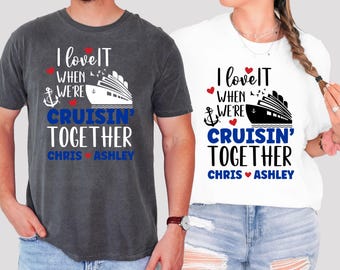 Cruise Couples Custom PNG, His and Hers Shirts, Honeymoon Anniversary Vacation Design