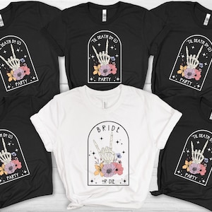 Braut oder sterben Bachelorette png, Brautparty Shirts, DIY lustige Bachelorette Party, Halloween Bachelorette, Rock Bachelorette Gastgeschenke