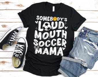 Retro Soccer Mom PNG, Loud Mouth Soccer Mama Design (Digital Download)