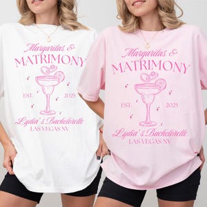 Margaritas & Matrimony Bachelorette Shirt Design, Tequila Bride Squad PNG (Digital Download) image 2