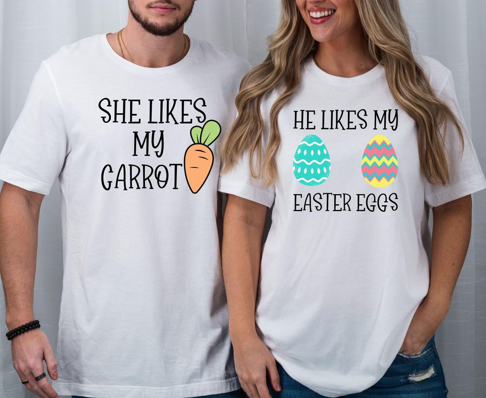 Peckshirt Custom Easter Couples Png, Easter Couple Matching Shirts Png, Easter Gifts, Funny Easter Png, Easter Crew Png, His And Hers, Easter Party Png