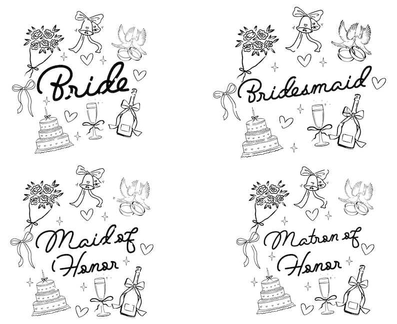 Coquette Bachelorette PNG、ブライダルパーティーデザイン（デジタルダウンロード） 画像 7