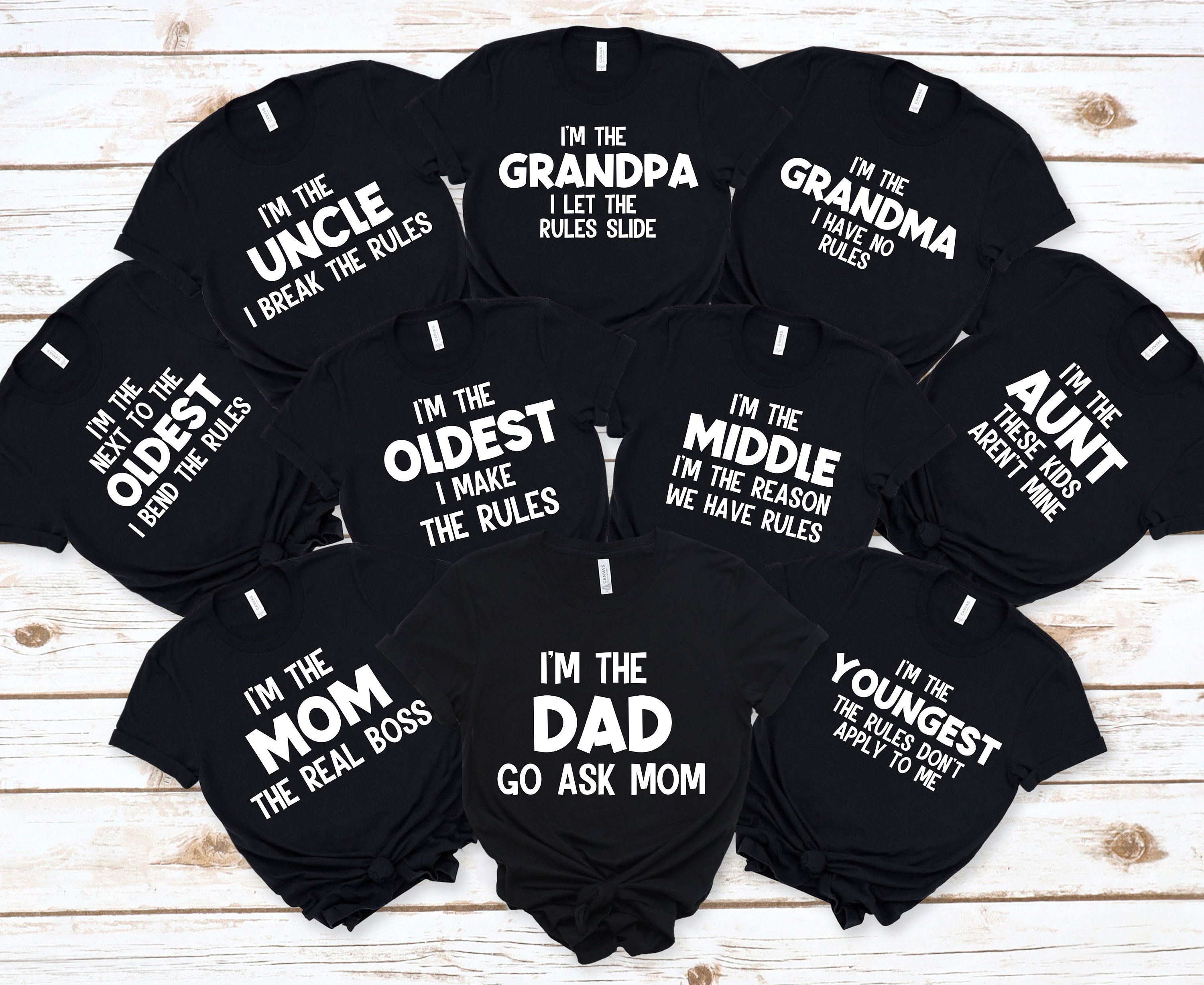 The Rules Familie Matching PNG Bundle, DIY Lustige Party-T-Shirts, Familiengruppe, Passende Geschwister, DIY Familienurlaub, Thanksgiving, Weihnachten