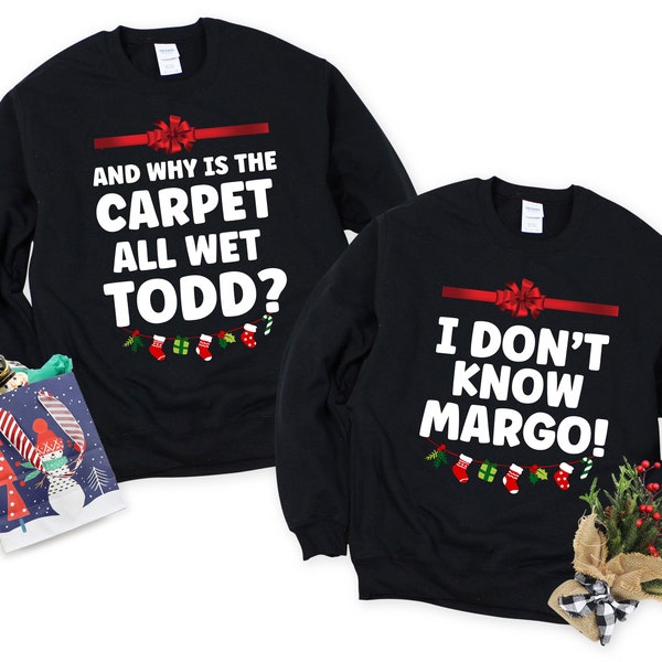Christmas Vacation Todd And Margo PNG Bundle, Couple Christmas Shirts, Matching Shirts, Christmas Couples, His and Hers, Christmas Vacation,