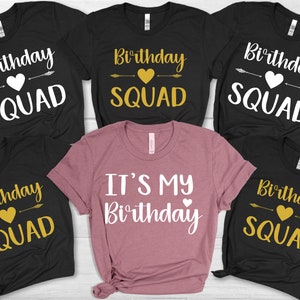 Verjaardag ploeg PNG-bundel, shirt DIY verjaardag crew, geschenken verjaardag squad, groep verjaardagsfeestje, meidenreis, shirts voor DIY-feest, doelen team