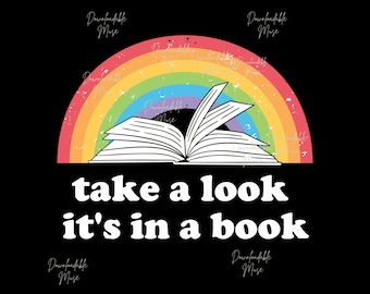 80s Reading Rainbow PNG, Book Lover Gift (Digital Download)