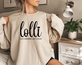 Lolli Like A Grandma Only Cooler PNG Funny Grandma Shirt Design, Baby Reveal (Digital Download)