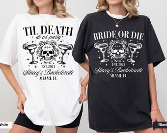 PNG de despedida de soltera gótica, diseño de camiseta personalizada de novia esqueleto o muere, hasta la muerte (descarga digital)