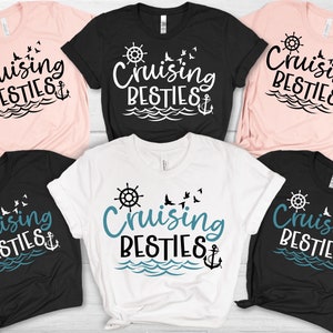 Cruise besties, bijpassende shirts, meidenreis png, cruiseleven, cruiseploeg, verjaardagscruise, vriendencruise, shirt DIY-vakantie