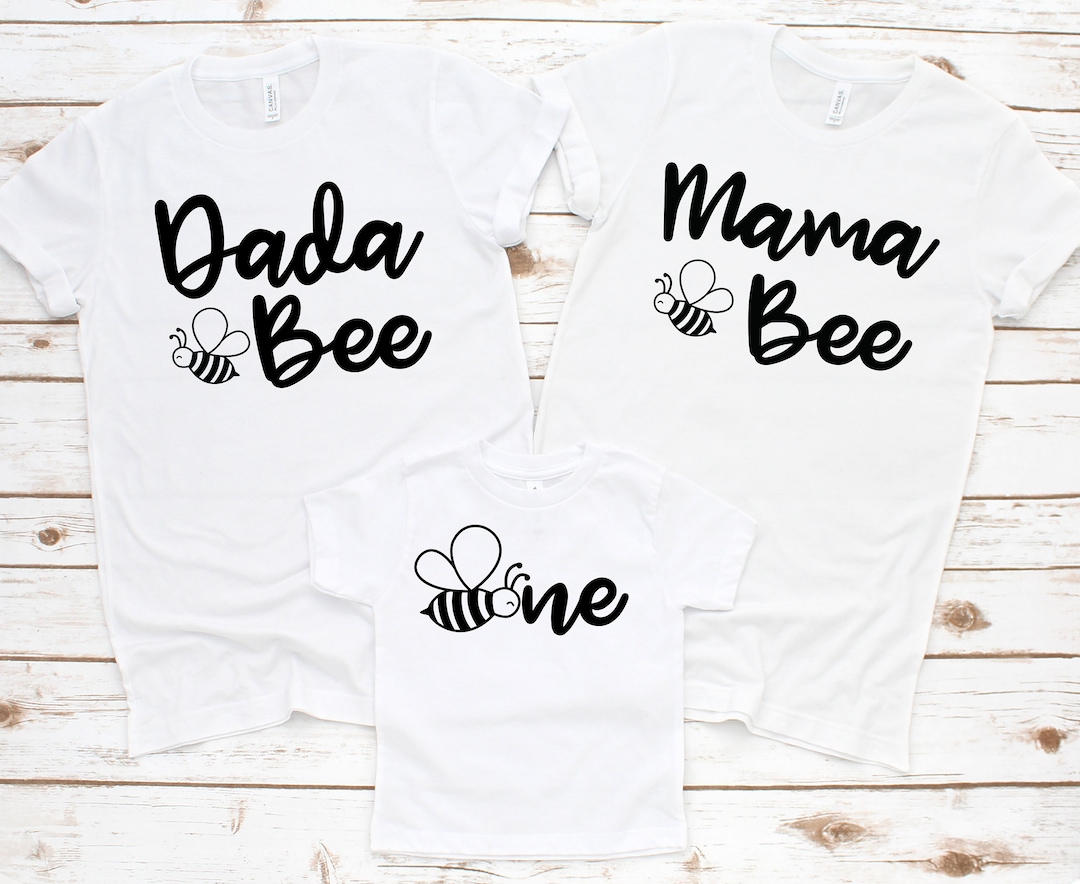 Matching Family Bee Birthday PNG Bundle, First Birthday Bee, DIY Bee