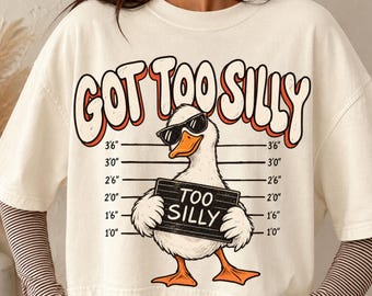 Funny Duck PNG, Silly Goose Mugshot Design (digital download)