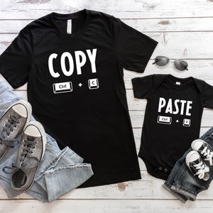 Camisas do dia dos pais, papai e eu combinando PNG, copiar e colar, presentes do dia dos pais, papai PNG, presente do bebê, primeiro dia dos pais, novo presente do pai