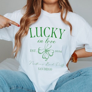 St. Patrick's Day aangepaste vrijgezellenfeest png, St. Patrick's Day-shirt, Lucky In Love, Lucky Bride-shirt, Ierse bruid, St. Patty's Bach-feest, png