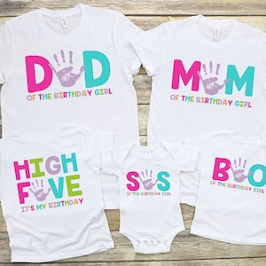 5ème anniversaire fille high five PNG, chemise DIY cinquième anniversaire, fête des High Five, High Five thème, fête d'anniversaire fille PNG, chemises assorties