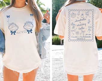 Seashell Mermaid Bachelorette Party PNG Front Back Design, Custom Beach Bach Trip (digital download)