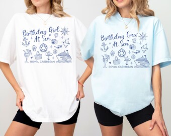 Birthday Girl Cruise Shirt, Birthday Crew At Sea Design (Digital Download)